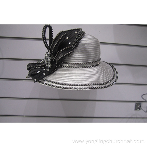Women's Satin Ribbon Formal Church Hats